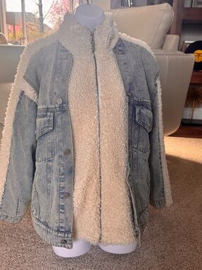 BLANKNYC Women's Bear Hug Denim Sherpa Jacket, Size XS